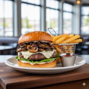 Mushroom Smash Burger